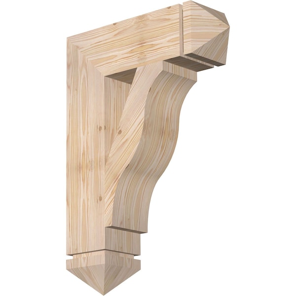 Ekena Millwork Funston Arts & Crafts Smooth Bracket, Douglas Fir, 5 1/2"W x 20"D x 28"H BKT06X20X28FST03SDF - main